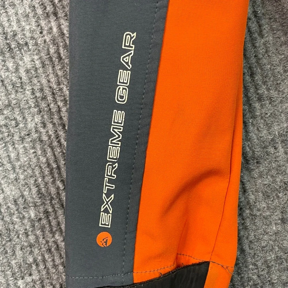 Snozu Softshell Jacket Youth L 14/16 Grey Orange Extreme Gear Full Fleece Lined